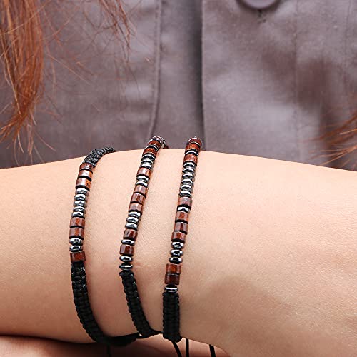 JoycuFF Follow Your Arrow Morse Code Bracelets for Women Men Daughter Son Sister Friends Classmates Birthday Christmas Graduation Jewelry Gifts Cord Wrap Wood Beads Bracelets