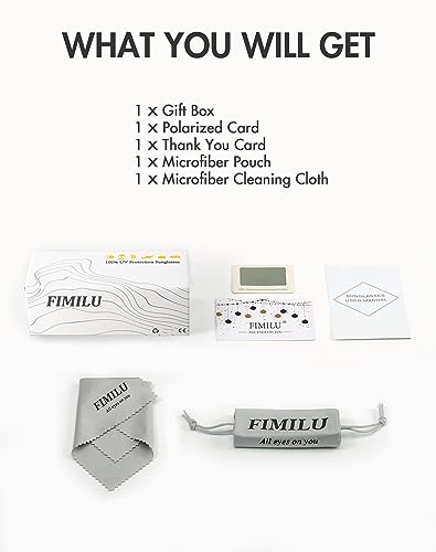 FIMILU 2 Pack Polarized Sunglasses for Women UV400 Protection Classic Cute Retro Designer Style Aesthetic Accessories