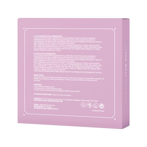 LUXAZA PRO Classic 3PCS Neutral Eyeshadow Stick Makeup Set, Matte Cream Eye Shadow Eyeliner Brightener Pencil Crayon - I2