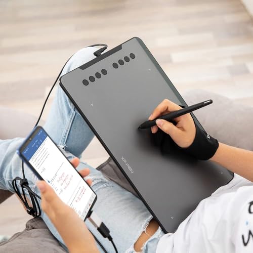 XPPen Updated Deco 01 V3 Drawing Tablet-16384 Levels of Pressure Battery-Free Stylus, 10x6 Inch OSU Graphic Tablet, 8 Hotkeys for Digital Art, Teaching, Gaming Drawing Pad for Chrome, PC, Mac, Android