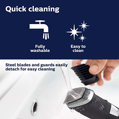 Philips Norelco Multigroom Series 5000 18 Piece, Beard Face, Hair, Body and Intimate Hair Trimmer for Men - NO BLADE OIL MG5910/49