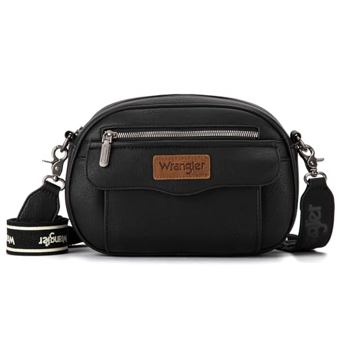 Wrangler Crossbody Purses for Women Trendy Camera Snapshot Bag Shoulder Bag with Wide Strap WG74-8194CF