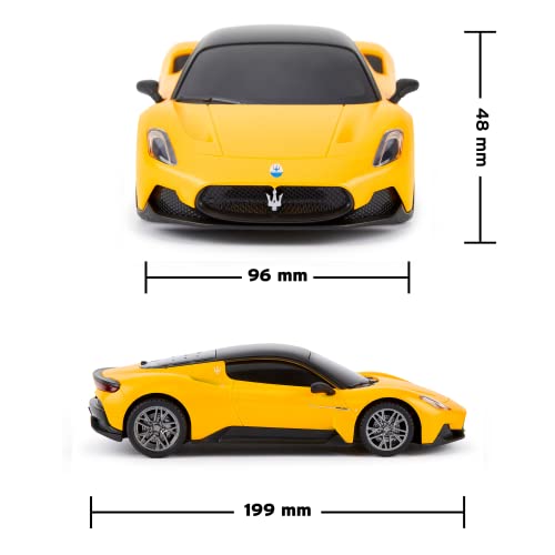 1:24 Scale Officially Licensed RC Maserati MC20, Yellow Sport Racing Hobby Toy Car Model Vehicle for Boys Girls and Adults Gift