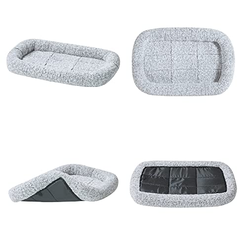 Friends Forever Orthopedic Dog Bed, Cooling Dog Beds with Removable Washable Cover, Reversible Pet Bed Mat with Memory Foam, Washable Removable Cover, Kato Grey, 30x20x3