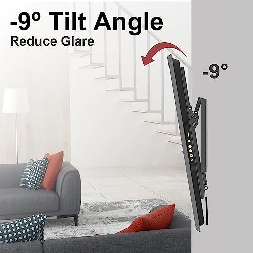 UL Listed Tilting Low Profile TV Wall Mount - Holds Most 26-60 Inch TVs Up to 99 lbs, Quick Release Lock, Max VESA 400x400mm, Fits 8''-16'' Studs - by USX STAR