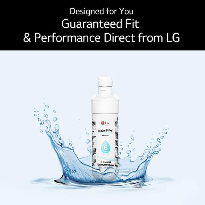 LG LT1000P - 6 Month / 200 Gallon Capacity Replacement Refrigerator Water Filter (NSF42, NSF53, and NSF401) ADQ74793501, ADQ75795105, AGF80300704, or AGF80300705 White