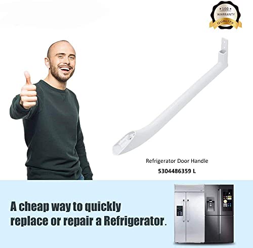 5304486359 Refrigerator Door Handle 16 3/4" Replace 5304506469 5304504507 5304497105 AP6036330 242059504 Freezer Side FFTR1814QW4A FFTR1821QW0 FFTR1821QW1 FFTR1814QW3 LFTR1814LWK by Romalon