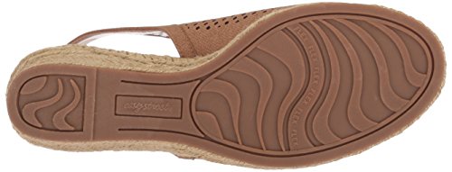 Easy Street Women's Stacy Wedge Sandal, Blush Linen Print, 7 Wide