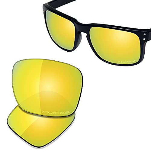 SAUCER Premium Replacement Lenses for Oakley Holbrook OO9102 Sunglasses High Definition - Fire Red Polarized