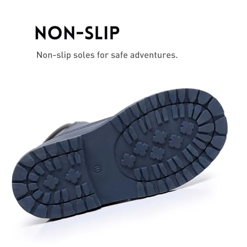 Ahannie Kids Boys Ankle Boots Outdoor Work Fall Boots(Toddler/Little Kid)(168-Navy-7)
