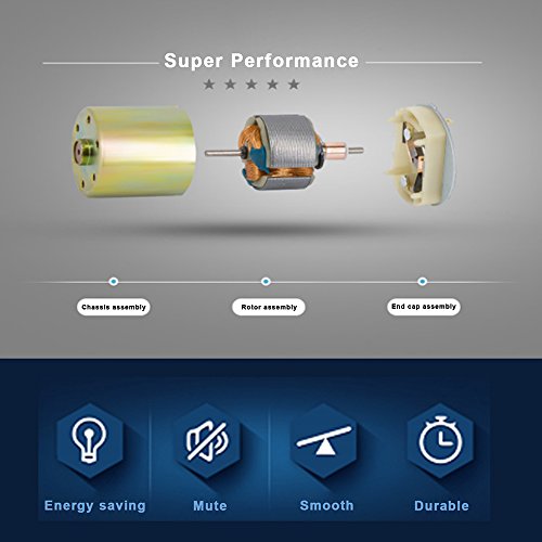 Greartisan DC 5V 0.5RPM Turbo Worm Geared Motor High Torque Turbine Worm Gear Box Reduction Motor 6mm Shaft JSX5300-370