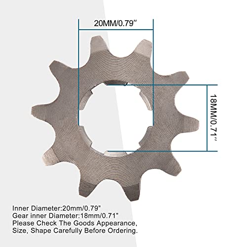 GOOFIT 17mm Front Sprocket for Motorcycle ATV Dirt bike (420-10T)