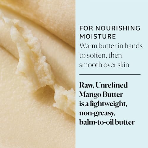 Sky Organics - Mango Butter, 15 oz - Raw & Undefined - Hydrating Balm-to-Oil Butter - Non Greasy - Fatty Acids, Antioxidants & Vitamins - Natural, Vegan, Cruelty & Soy Free - Skin Care & Self Care