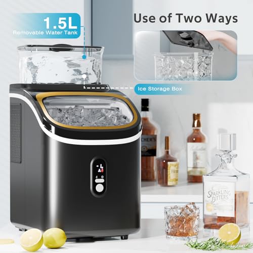 Xbeauty Ice Maker Countertop Up to 35lbs of Ice a Day with Self-Cleaning,16Pcs/5Mins, Portable Ice Maker Machine with 1.5L Removable Water Tank/24H Timer,GREY