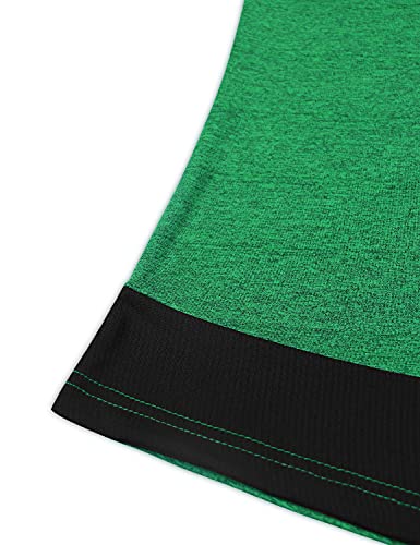 MOQIVGI Athletic Tops for Women Short Sleeve, Loose Fit Workout Shirts, Casual Summer Quick Dry Moisture Wicking Training Running Yoga Gym Activewear Green Medium