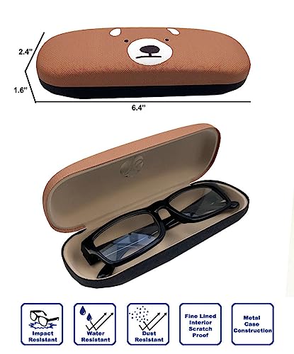 JAVOedge [3 PACK], Unicorn Pattern Medium Size Hard Eyeglass Storage Case Fits Most Glasses With Micro Cloth-Style B