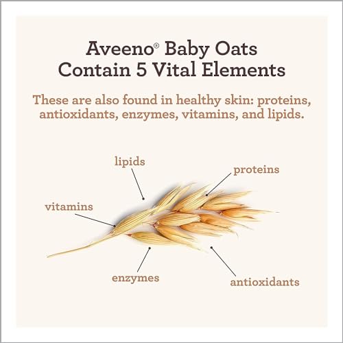 Aveeno Baby Daily Moisture Gentle Body Wash & Shampoo with Oat Extract, 2-in-1 Baby Bath Wash & Hair Shampoo, Tear- & Paraben-Free for Hair & Sensitive Skin, Lightly Scented, 18 fl. oz