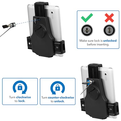 Mount-It! Secure Universal Tablet POS Kiosk with Wall Bracket Add-on | Locking Tablet Stand with Adjustable Clamp for iPad, iPad Air, Samsung Galaxy Tab, Surface Go & 7.9"- 10.9" Tablets - MI-3784