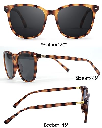 FIMILU Vintage Square Polarized Sunglasses for Women, Trendy UV400 Protection Fashion Shades for Driving, Traveling, Vacation