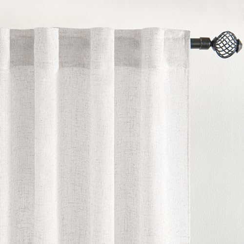 MIULEE Farmhouse Kitchen Curtains 30 Inch Length 2 Panels, Soft Thick Linen Textured Chocolate Brown Semi Sheer Light Filtering Short Cafe Tier Curtains for Small Half Window Back Tab Rod Pocket