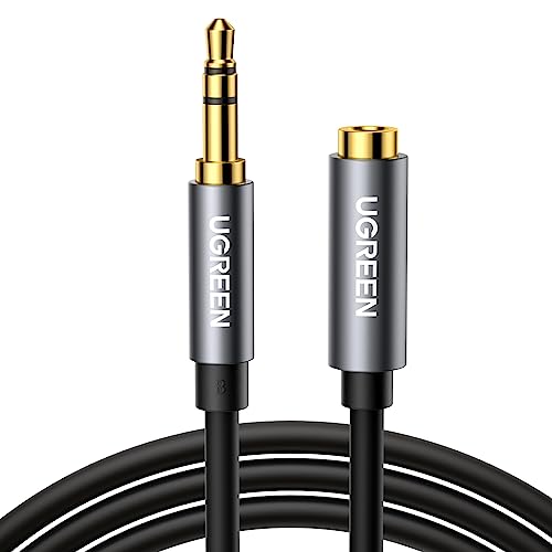 UGREEN Headphone Extension Cable 3.5mm Extension Gold Plated Aux Cable Audio Stereo Jack Male to Female TRS Cord Extender Compatible with iPhone iPad Phones Tablets Media Players, 3.3FT