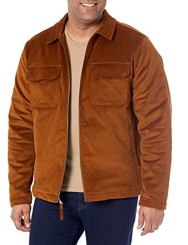 Amazon Essentials Men's Corduroy Work Jacket (Available in Big & Tall), Grey, 4X-Large Big Tall