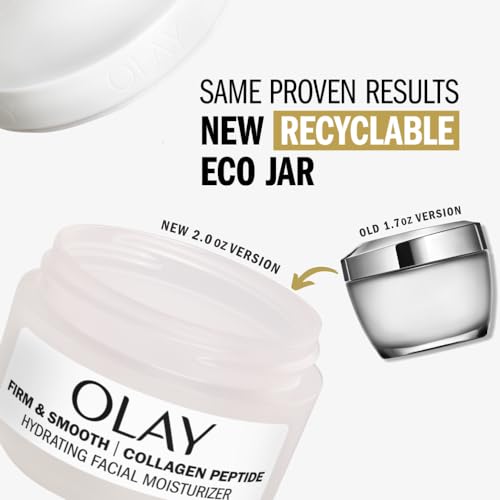 Olay Collagen Peptide Face Moisturizer, Firm - Plump - Hydrate, Fragrance Free Cream with Vitamin B3+, 1.7 oz