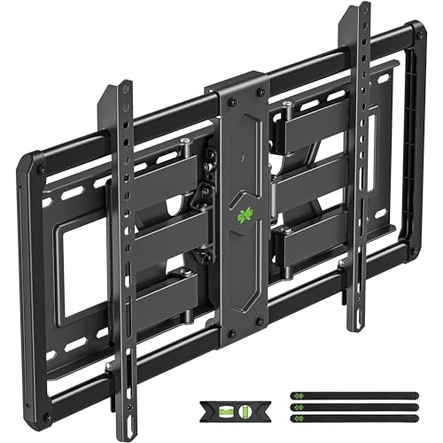 USX MOUNT Low Profile Full Motion TV Wall Mount for 37-90 Inch TV, Ultra Slim TV Mount with Swivel and Tilt, Wall Mount TV Bracket with Articulating Dual Arms, Fits 24inch Studs,Max VESA 600x400mm