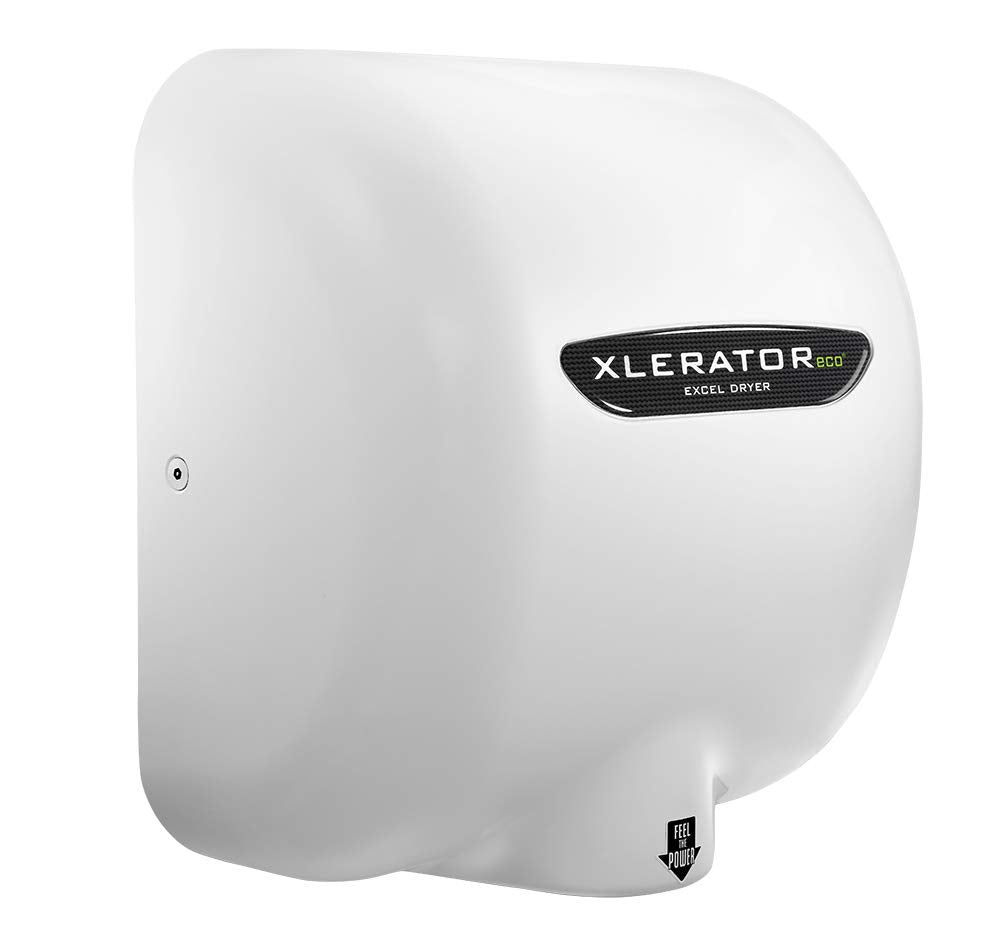 Excel XLERATOReco XL-BW-ECO Automatic Surface Mount High Power Hand Dryer, White Thermoset (BMC) Cover, 110V