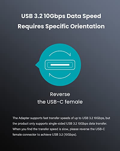 HiDock USB to USB C Adapter, USB 3.2 Fast 10Gbps Transfer Speed, USB C Female to USB Male Adapter, Compatible with iPhone, Samsung Galaxy, Laptop,PC