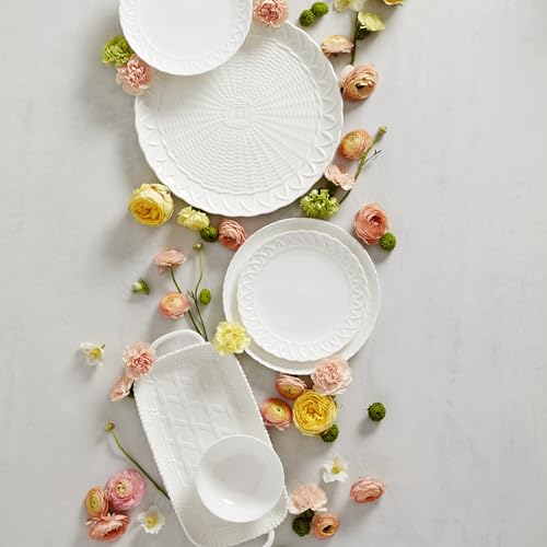 Lenox Wicker Creek Accent Plates, Set of 4, 4.28 White