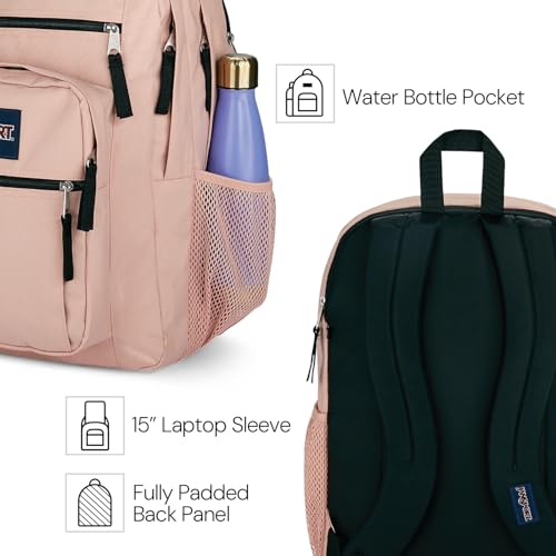 JanSport Laptop Backpack - Computer Bag with 2 Compartments, Ergonomic Shoulder Straps, 15” Laptop Sleeve, Haul Handle - Black