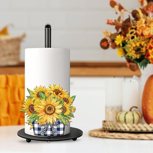 Valentine's Day Paper Towel Holder & Decor - Metal Stand for Kitchen & Bathroom Countertops