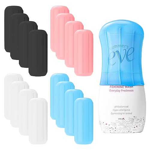 Skyconser 12 Pack Travel Essentials Silicone Bottle Covers, Cruise Ship Essentials,Travel Essentials for Women Men,Elastic Sleeves for Leak Proofing,Travel Size Toiletries,Accessories Luggage