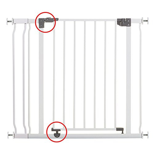 Dreambaby Liberty Walk Thru Baby Safety Gate Set - with 3.5inch Extension Panel - Fits 29.5-36.5inch Openings - Pressure Mounted Security Gates - White