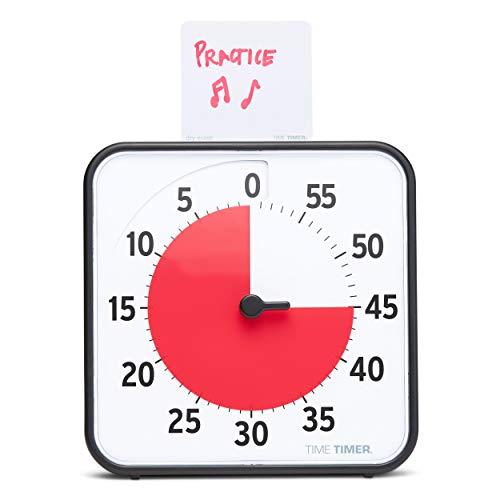 TIME TIMER 12 inch Visual Timer 60 Minute Kids Desk Countdown Clock with Dry Erase Activity Card, Also Magnetic for Classroom, Homeschooling Study Tool, Task Reminder, Home and Kitchen Timer