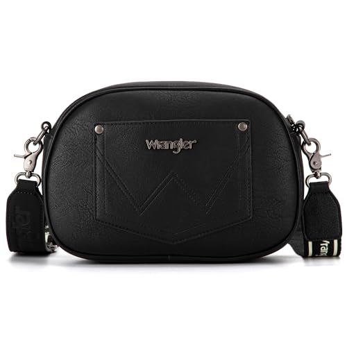 Wrangler Crossbody Purses for Women Trendy Camera Snapshot Bag Shoulder Bag with Wide Strap WG74-8194CF