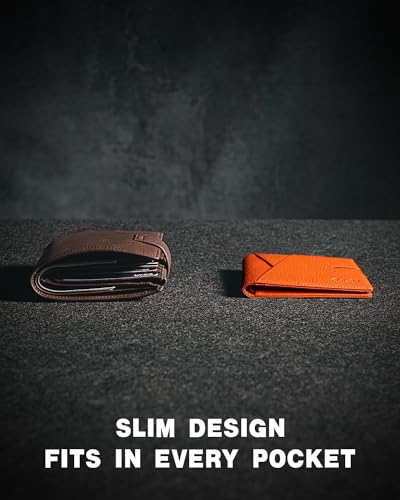 Zitahli Wallet for Men,Mens Wallet,Slim Leather Bifold,RFID Blocking 11 Slots Gift Box