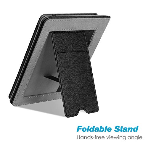 Fintie Stand Case for 6" Kindle Paperwhite (Fits 10th Generation 2018 and All Paperwhite Generations Prior to 2018) - Premium PU Leather Sleeve Cover with Card Slot and Hand Strap, Library
