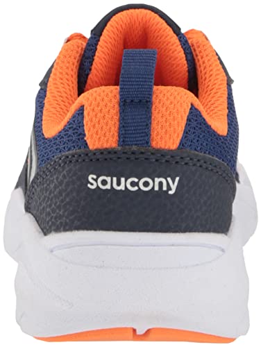 Saucony Wind FST Lac to Toe Sneaker, Silver/Blue/Pink, 7 US Unisex Big Kid