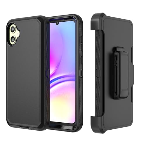 TASHHAR Phone Case for Samsung Galaxy A05 2023 case,Heavy Duty Hard Shockproof Armor Protector Case Cover with Belt Clip Holster for Samsung A05 2023 Phone Case (Orange)