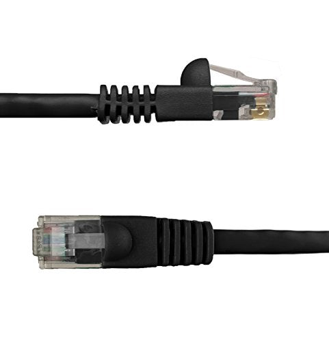 NTW 1' Cat6 Snagless Unshielded (UTP) RJ45 Ethernet Network Patch Cable - Black - 345-U6-001BK