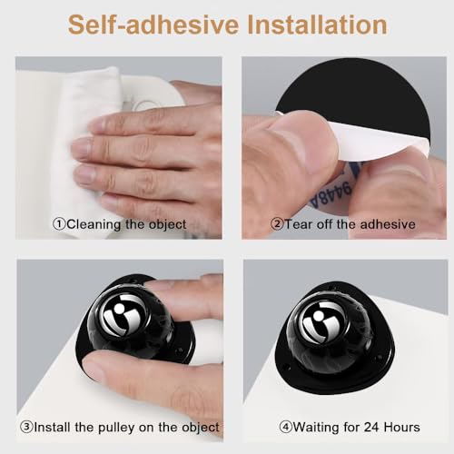 Zatakey 4PCS Self Adhesive Caster Wheels for Furniture,1 Inch Small Caster Wheels for Storage Box/Mop Bucket/Trash Can, Load Capacity 28LBS Per Wheel, Mini Caster for Small Appliance Storage Bins