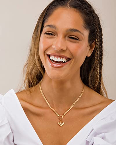 Silver Plated Single Pearl and Solitaire Pendant Necklace for Women 10MM White Round Shell Pearl Chain Choker Dainty Adjustable Bridal Jewelry 18.5’’