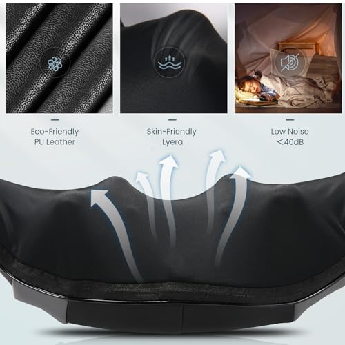 Careboda Shiatsu Neck and Back Massager with Soothing Heat, Electric Shoulder Massage 8 Nodes Deep Tissue 3D Kneading Massages for Pain Relief Gray