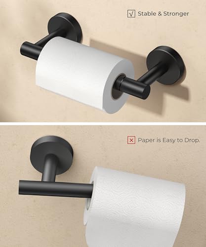 FORIOUS Brushed Nickel Toilet Paper Holder Wall Mount, Bathroom Toilet Paper Holder Brushed Nickel SUS 304 Stainless Steel, Double Post Pivoting Toilet Paper Roll Holder for Bathroom RV