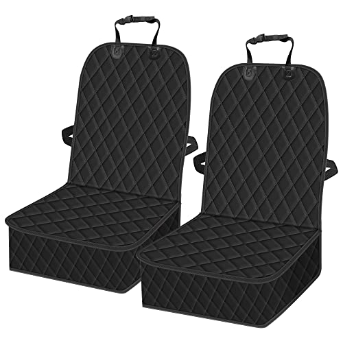 2 Packs Car Front Seat Cover for Dogs, Waterproof Pet Car Seat Protector, Nonslip Scratch-Proof Dog Seat Cover for Cars, Trucks & SUVs