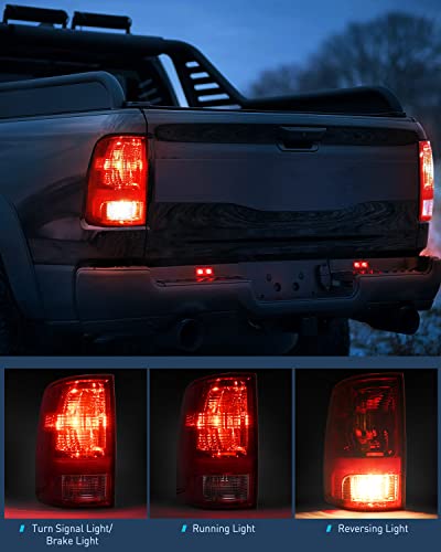 Nilight Taillight Assembly for 2009 2010 2011 2012 2013 2014 2015 2016 2017 2018 Dodge Ram 1500 2500 3500 2019 2020 2021 Classic Rear Lamp OE Style w/Bulbs Left Driver Side