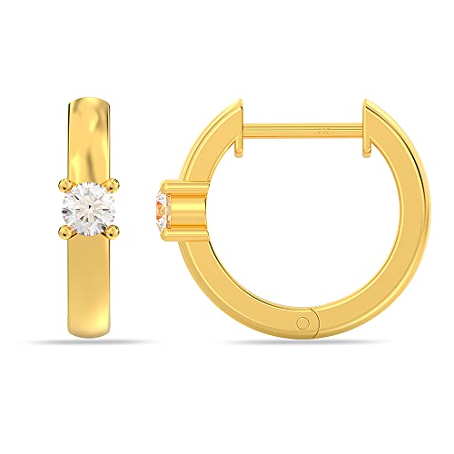 Chunky Hoop Earrings for Women 925 Sterling Silver Huggie Hoops Cartilage Earrings Small Lightweight Thick Silver Hoop Cubic Zirconia Earrings Jewelry
