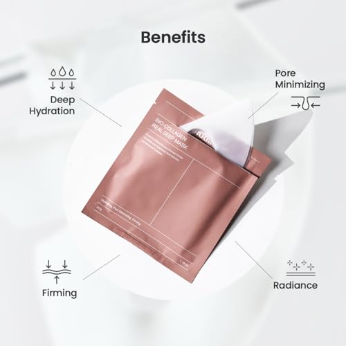 BIODANCE Hydro Cera-nol Real Deep Mask, Overnight Hydrogel Mask, Soothing, Moisturizing, Nourishing, 1.19oz(34g) x 4ea